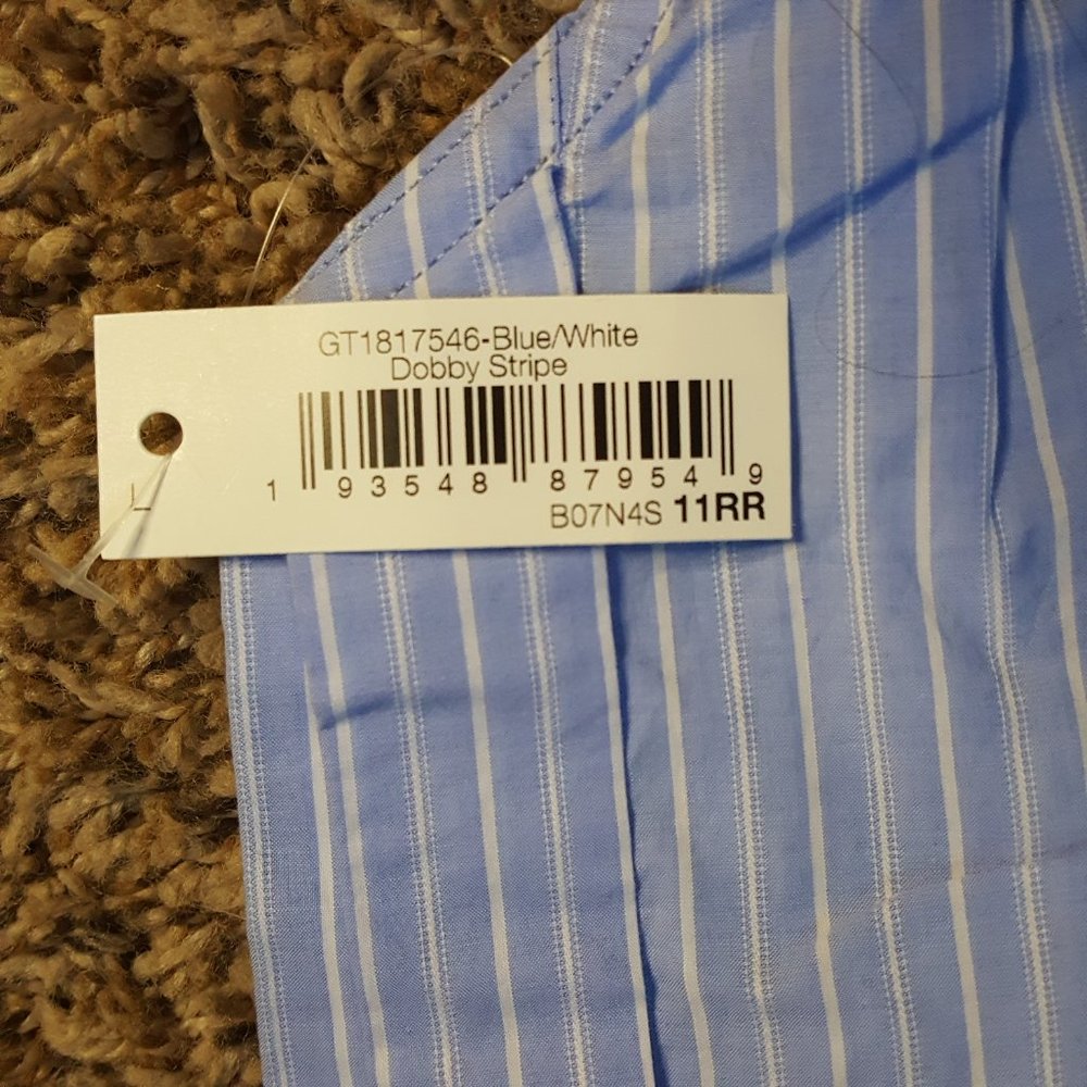 Blue Striped Button-Down Shirt- NWT - Picture 2 of 5